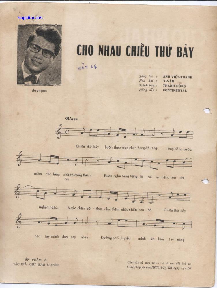 Sheet nhạc Cho nhau chiều thứ bảy - Trang 2
