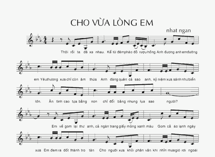 Sheet nhạc Cho vừa lòng em - Trang 5