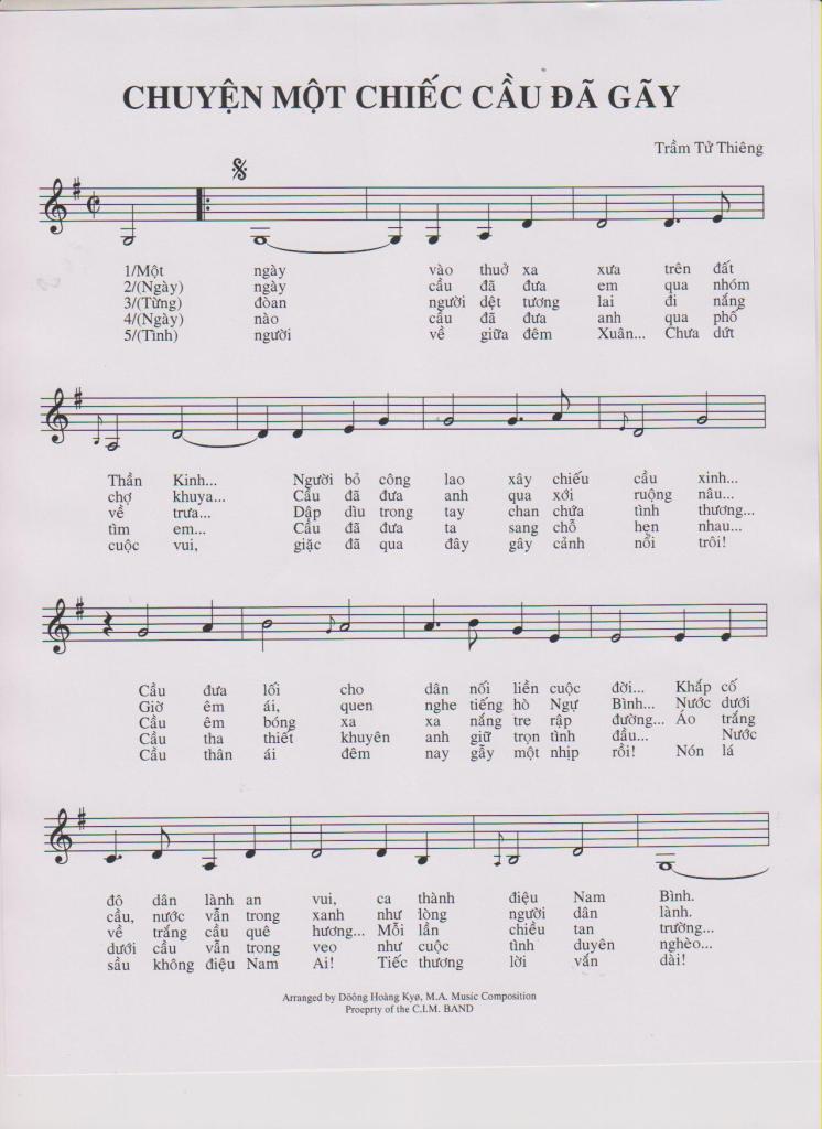 Sheet nhạc Chuyện một chiếc cầu đã gãy - Trang 5