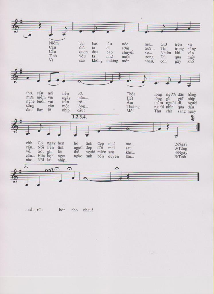 Sheet nhạc Chuyện một chiếc cầu đã gãy - Trang 6