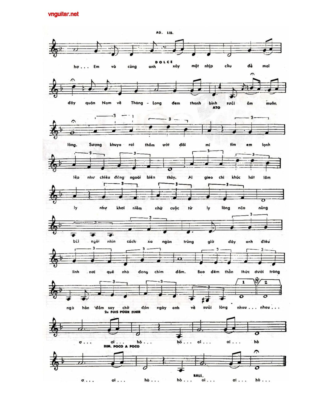 Sheet nhạc Chuyến đò vĩ tuyến - Trang 6