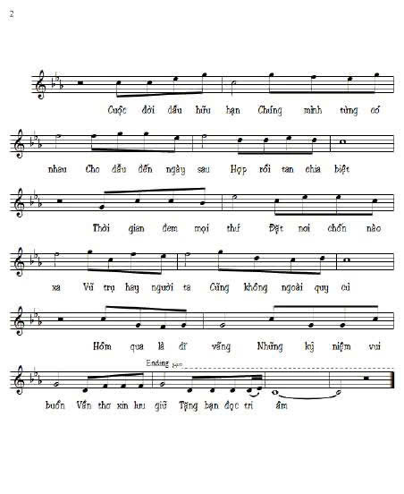 Sheet nhạc Có nhau trong đời - Trang 2