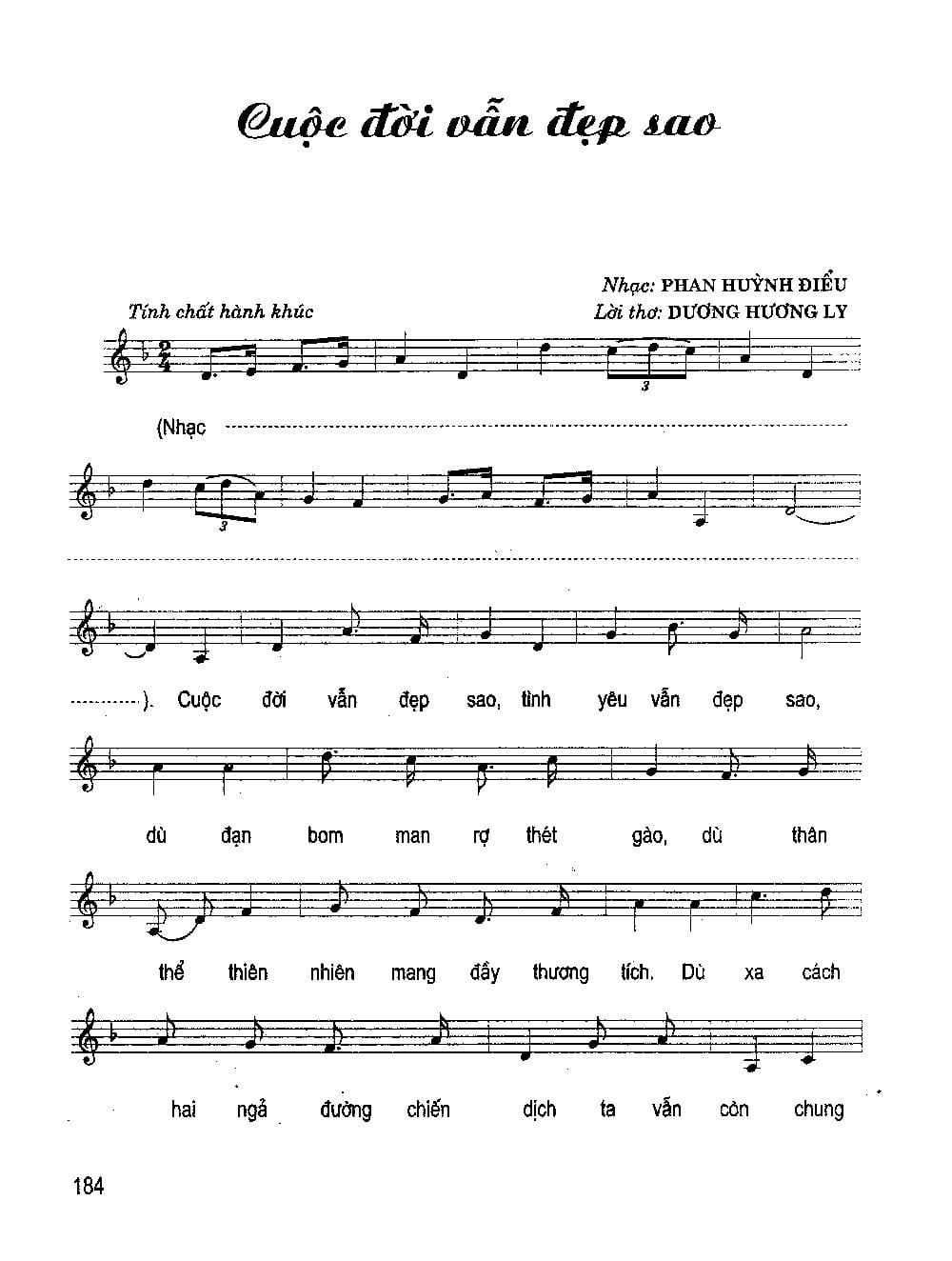Sheet nhạc Cuộc đời vẫn đẹp sao - Trang 1