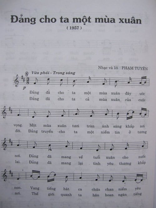 Sheet nhạc Đảng đã cho ta một mùa xuân - Trang 1