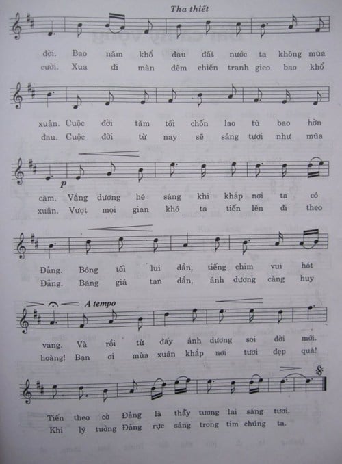 Sheet nhạc Đảng đã cho ta một mùa xuân - Trang 2