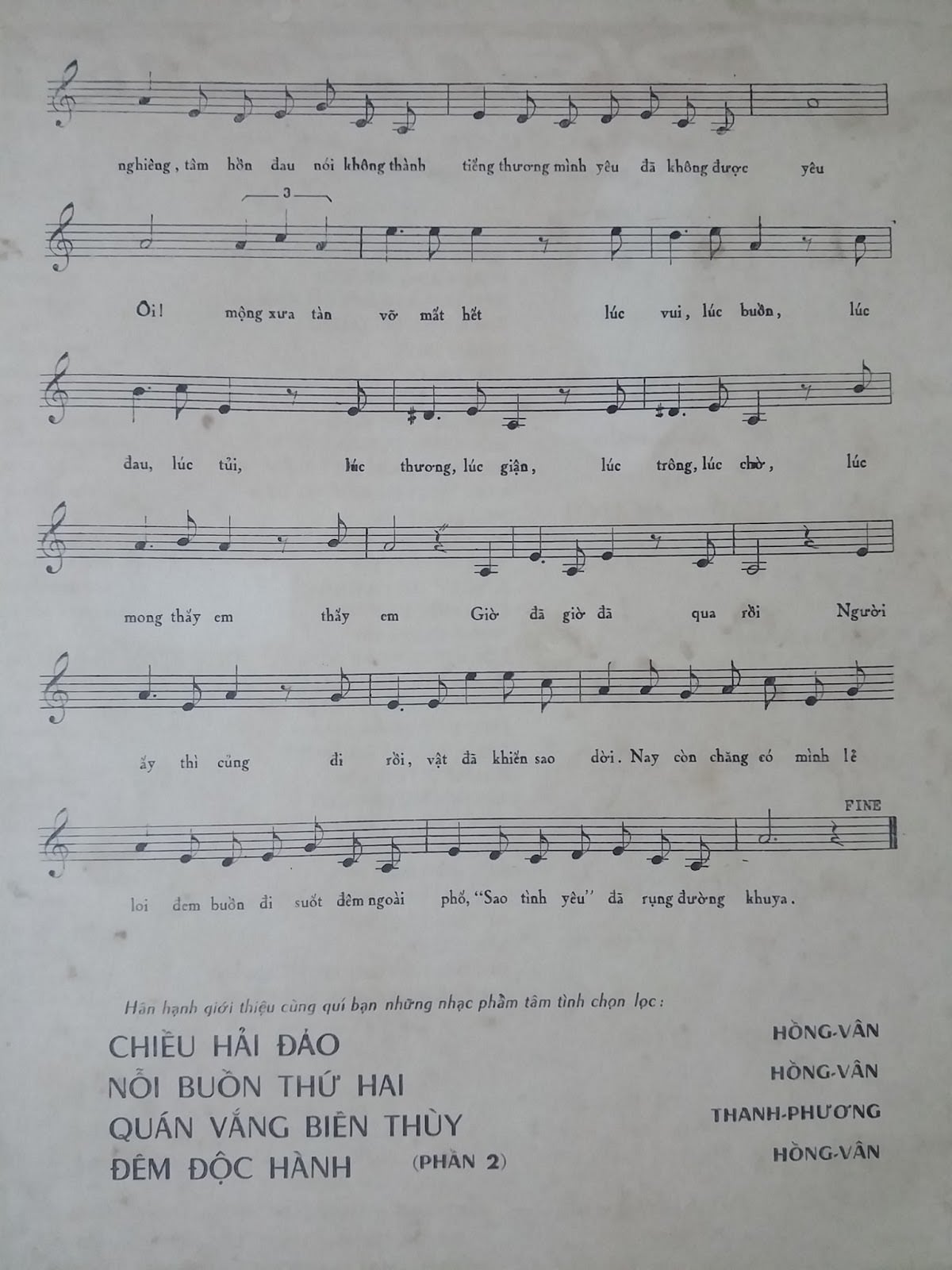 Sheet nhạc Đêm độc hành - Trang 3