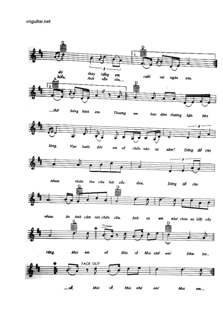 Sheet nhạc Đêm bơ vơ - Trang 6