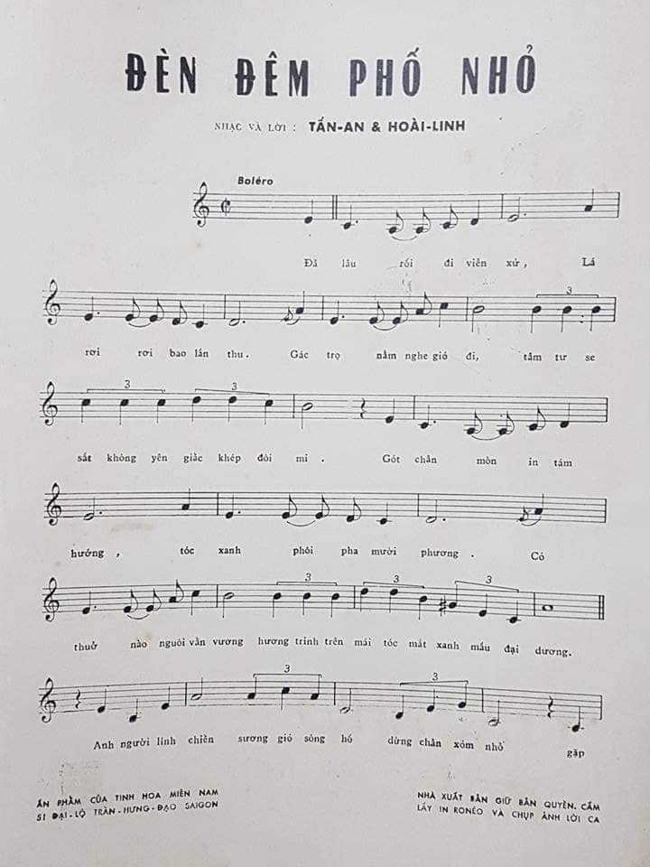 Sheet nhạc Đèn đêm phố nhỏ - Trang 2