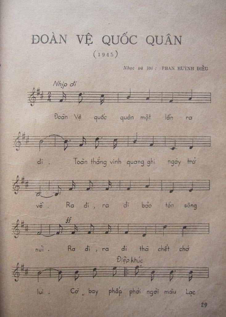 Sheet nhạc Đoàn vệ quốc quân - Trang 1