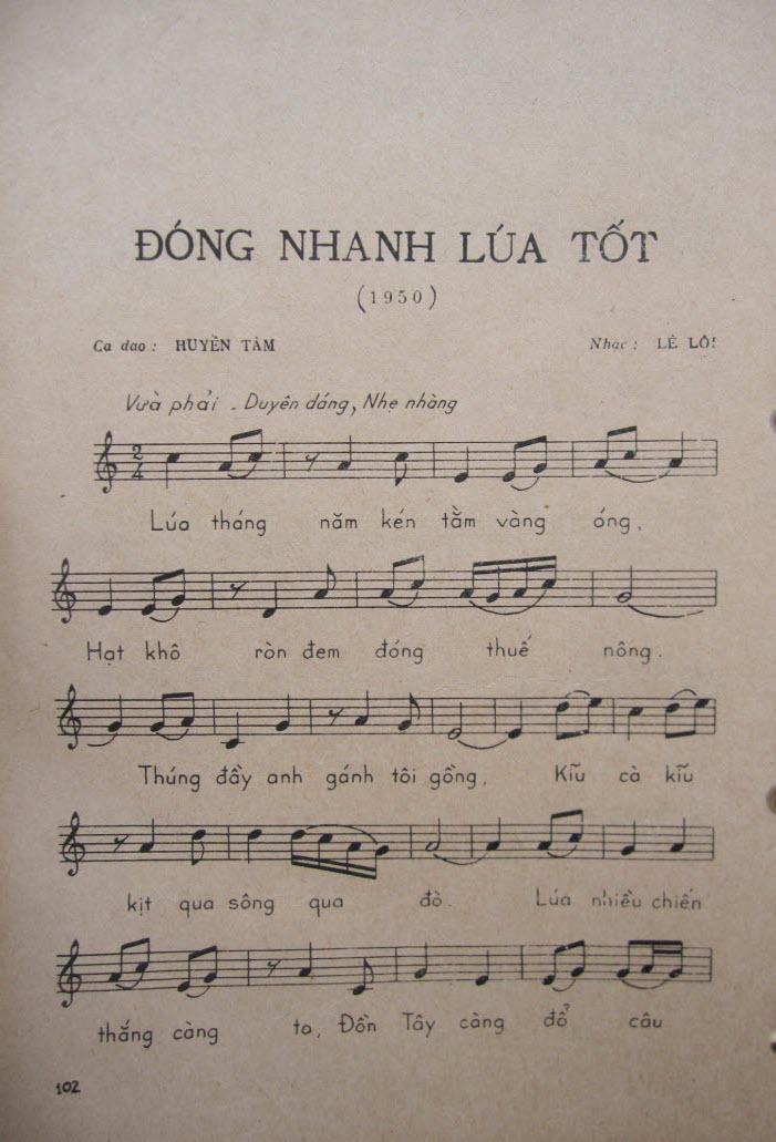 Sheet nhạc Đóng nhanh lúa tốt - Trang 1