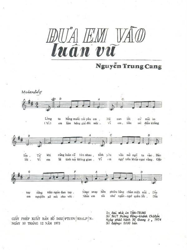 Sheet nhạc Đưa em vào luân vũ - Trang 1