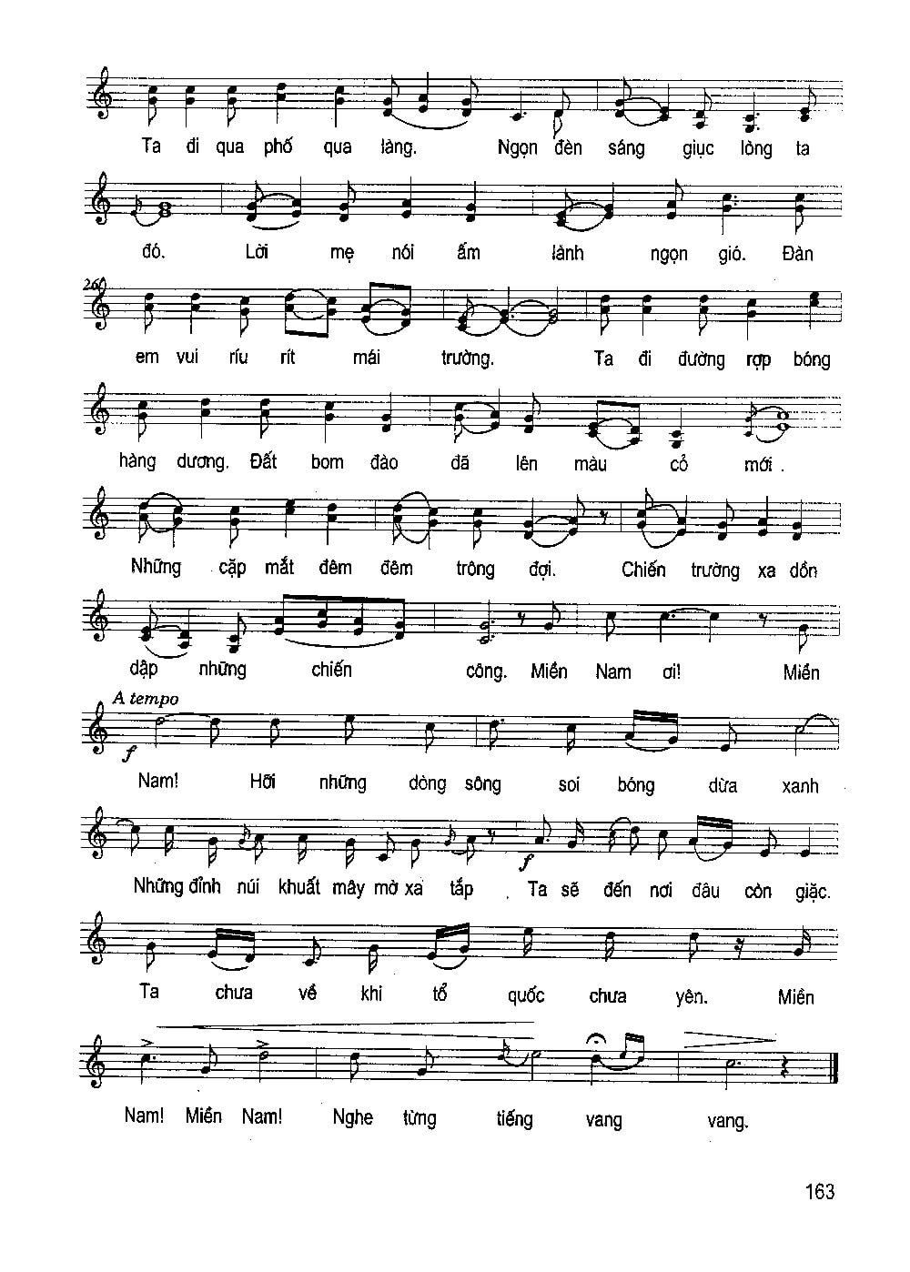 Sheet nhạc Đường chúng ta đi - Trang 2