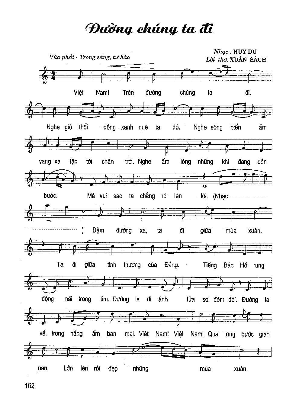 Sheet nhạc Đường chúng ta đi - Trang 1