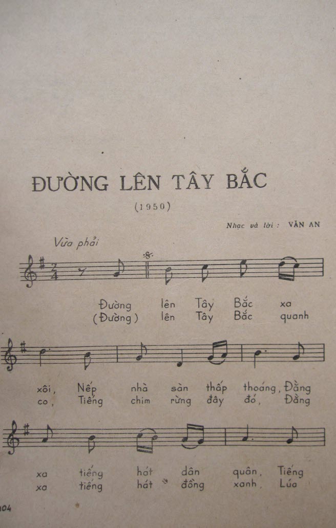 Sheet nhạc Đường lên Tây Bắc - Trang 1