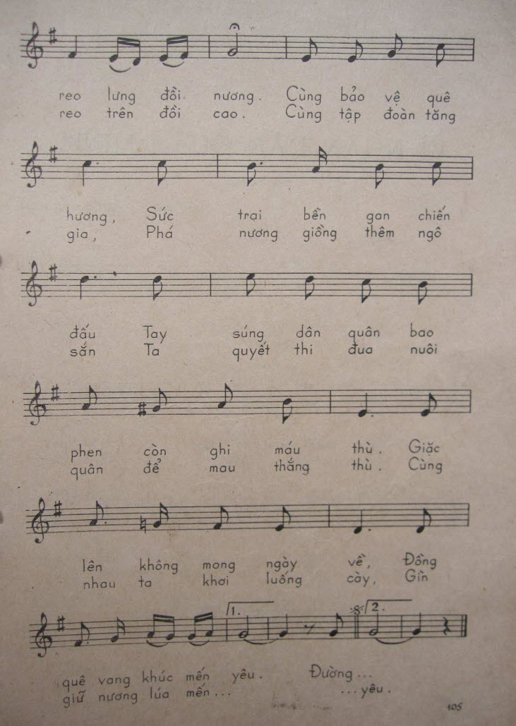 Sheet nhạc Đường lên Tây Bắc - Trang 2