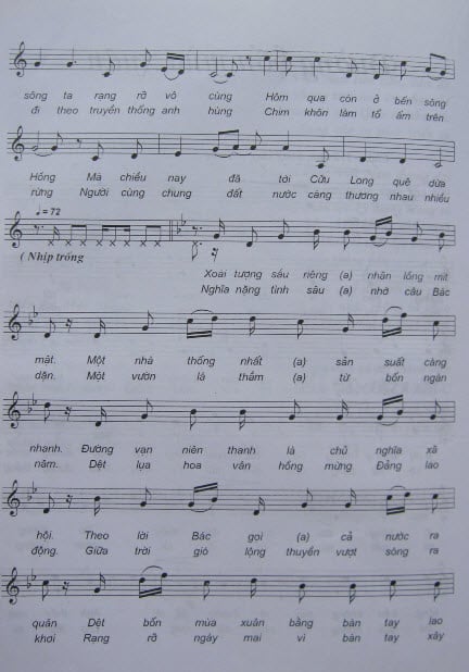 Sheet nhạc Đường bốn mùa xuân - Trang 2