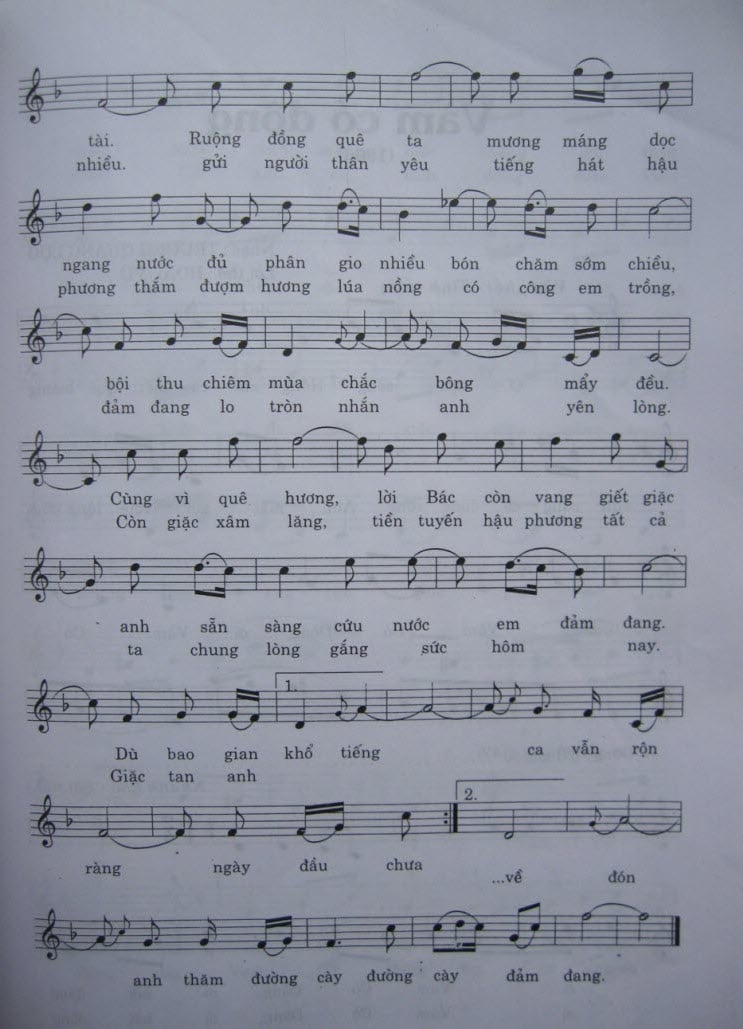 Sheet nhạc Đường cày đảm đang - Trang 2