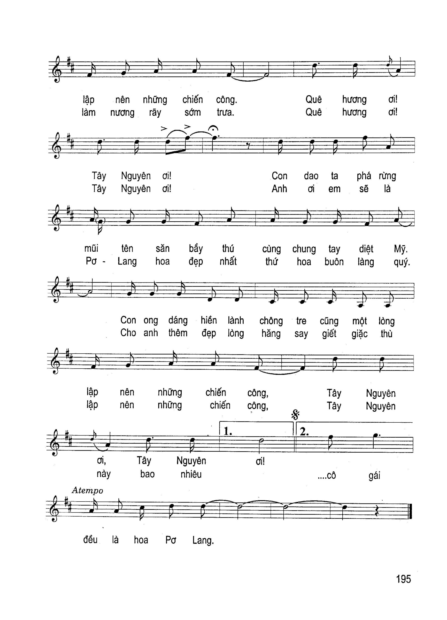 Sheet nhạc Em là hoa pơ lang - Trang 3