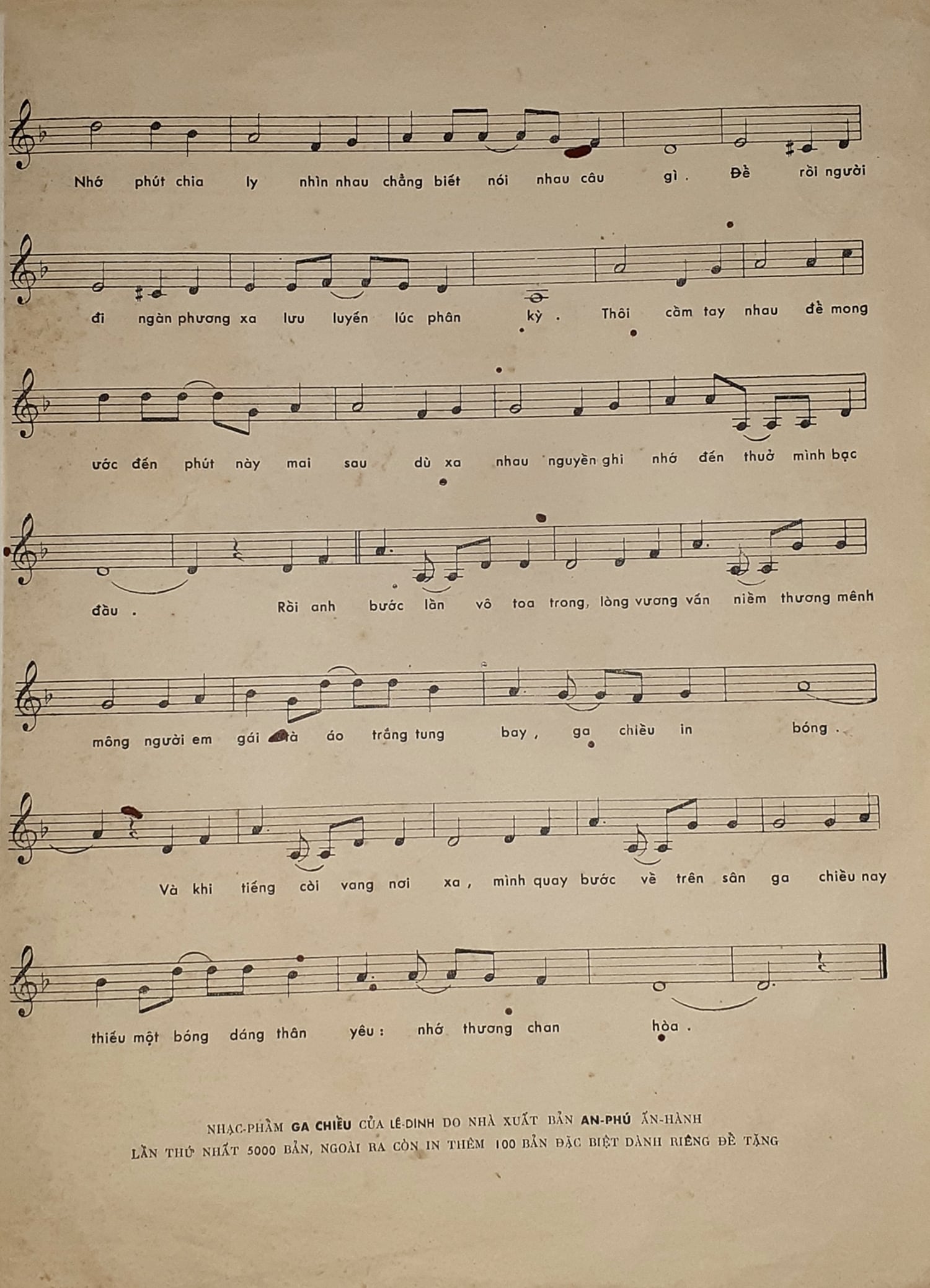 Sheet nhạc Ga chiều - Trang 3