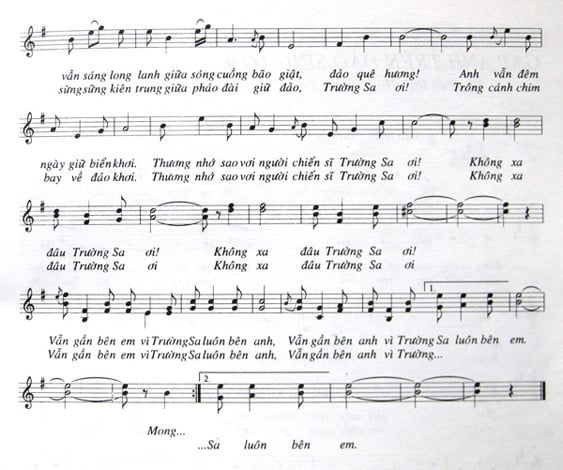 Sheet nhạc Gần lắm Trường Sa - Trang 2