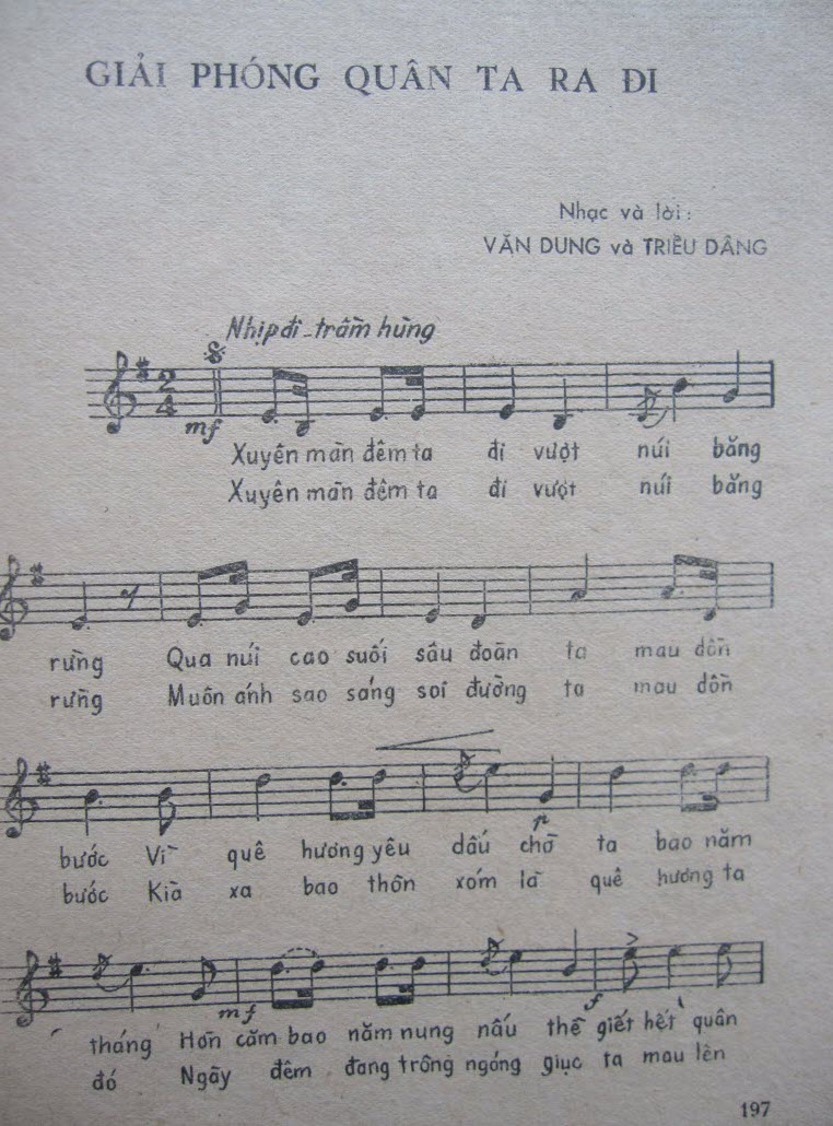Sheet nhạc Giải phóng quân ta đi - Trang 1