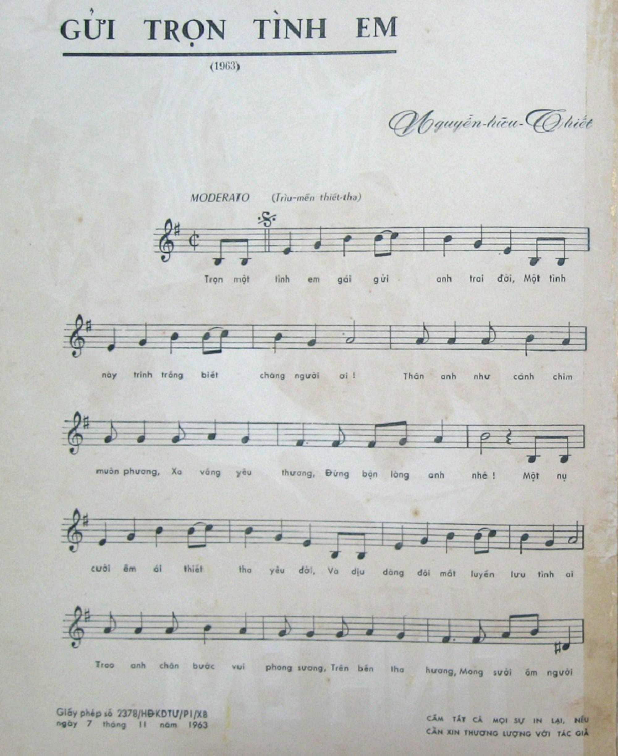 Sheet nhạc Gửi trọn tình em - Trang 2