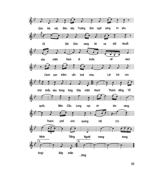 Sheet nhạc Hà Nội Huế Sài Gòn - Trang 2