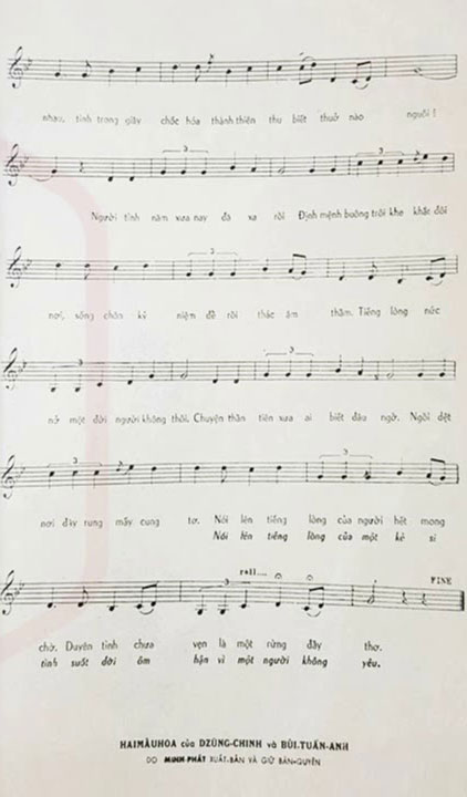 Sheet nhạc Hai màu hoa - Trang 3