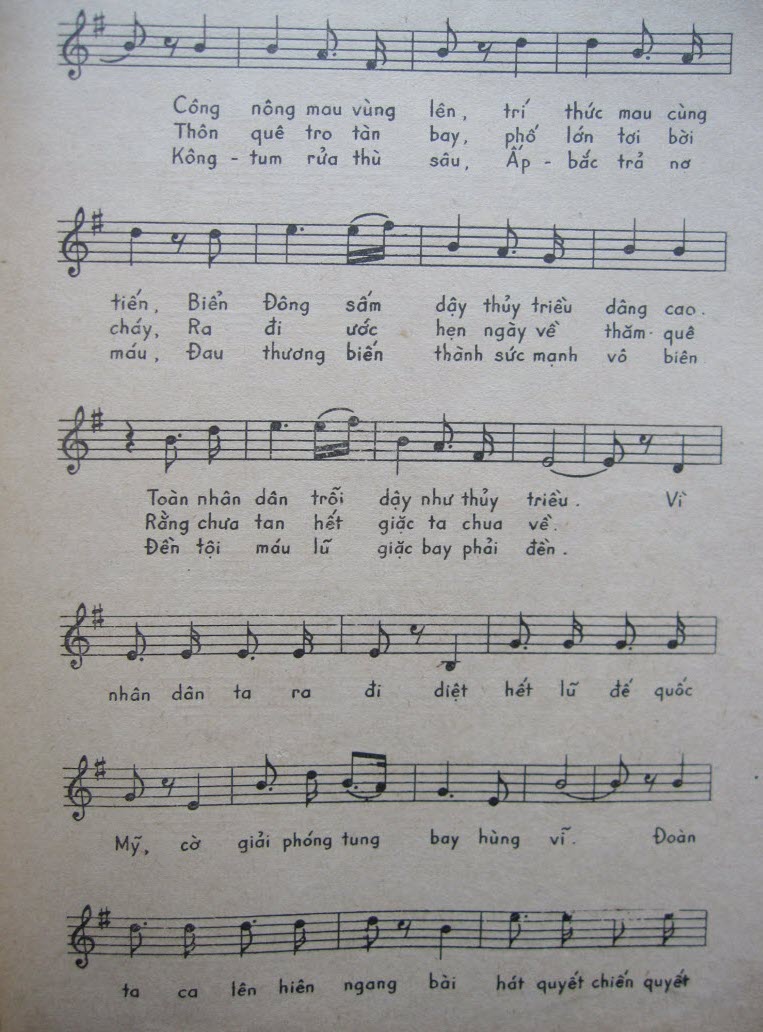 Sheet nhạc Hành khúc giải phóng - Trang 2