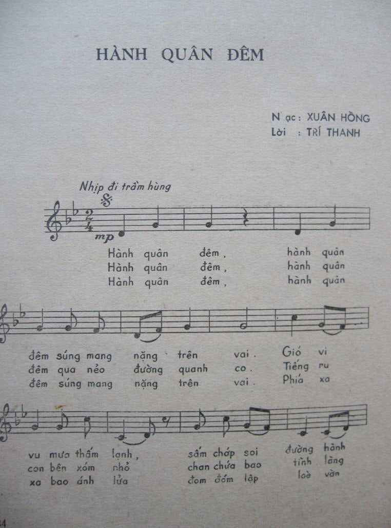 Hành quân đêm Sheet Nhạc
