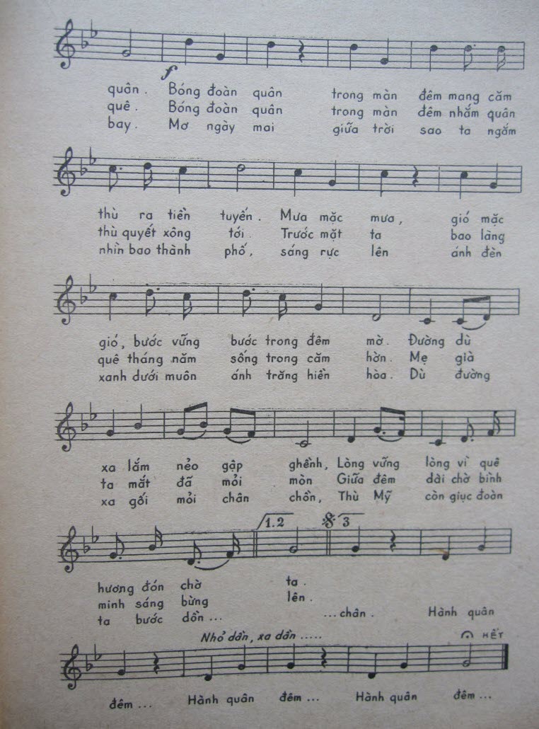 Sheet nhạc Hành quân đêm - Trang 2