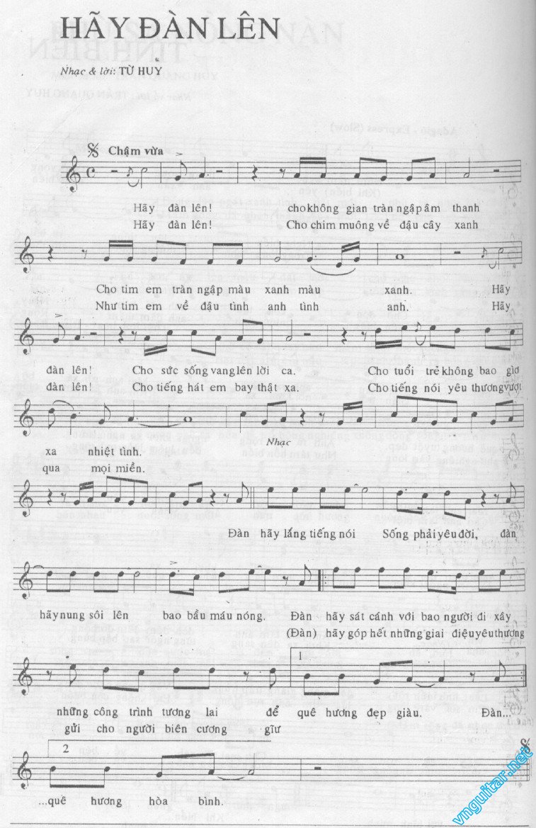 Hãy đàn lên Sheet Nhạc