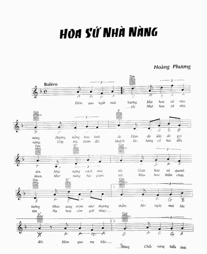 Sheet nhạc Hoa sứ nhà nàng - Trang 5
