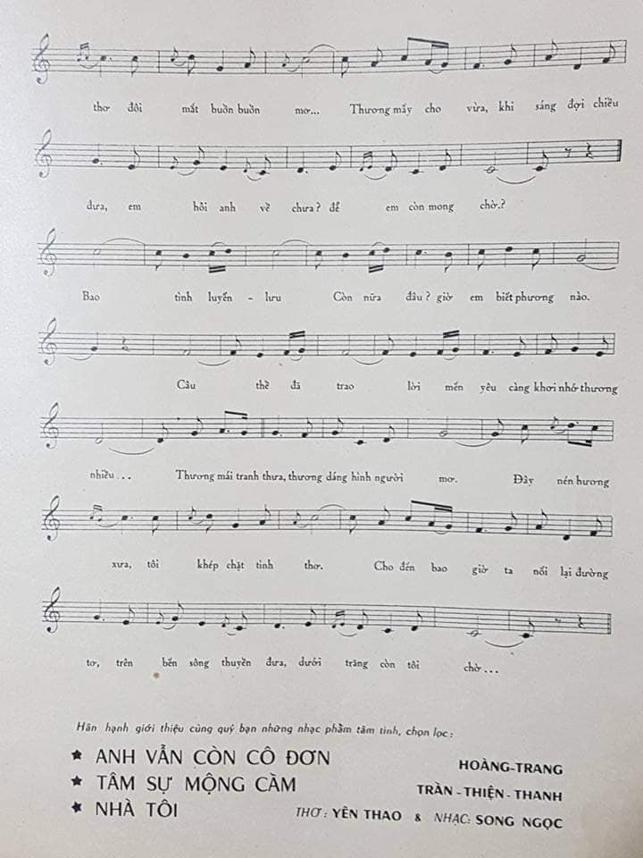 Sheet nhạc Hương Giang còn tôi chờ - Trang 3