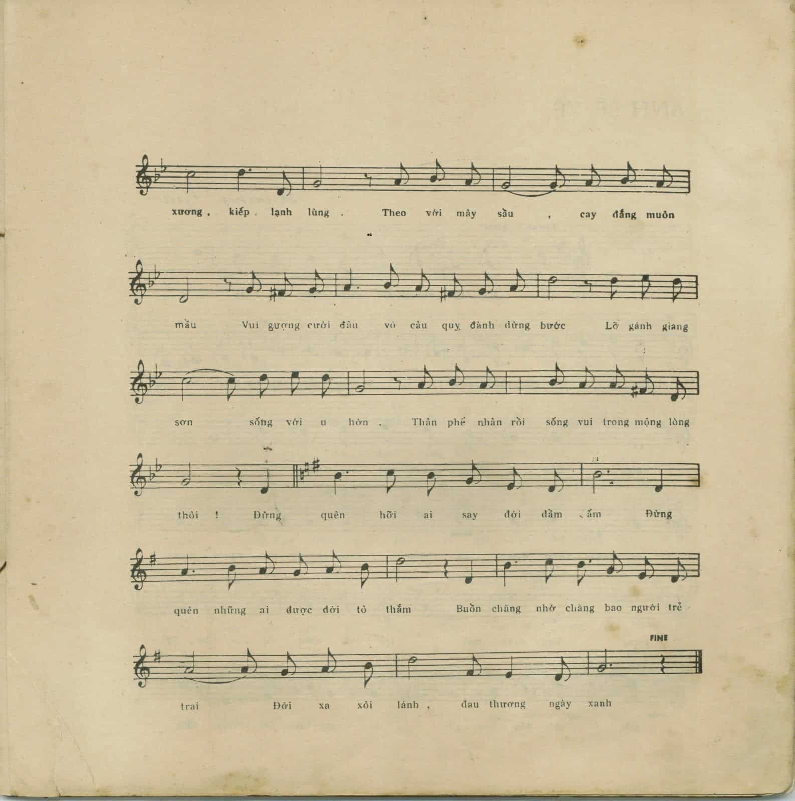 Sheet nhạc Khúc hát thương binh - Trang 2