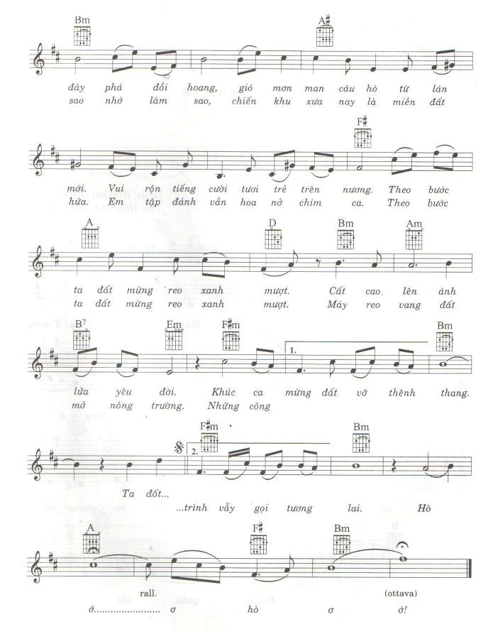Sheet nhạc Khúc hát người đi khai hoang - Trang 2
