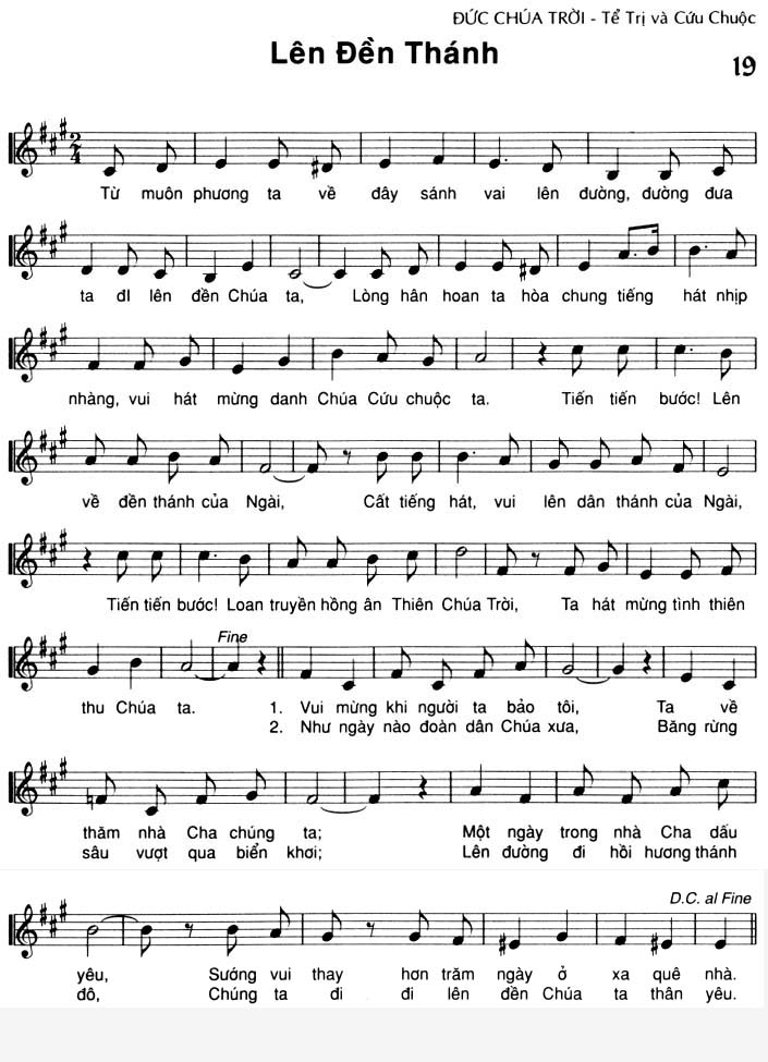 Sheet nhạc Lên đền thánh - Trang 1
