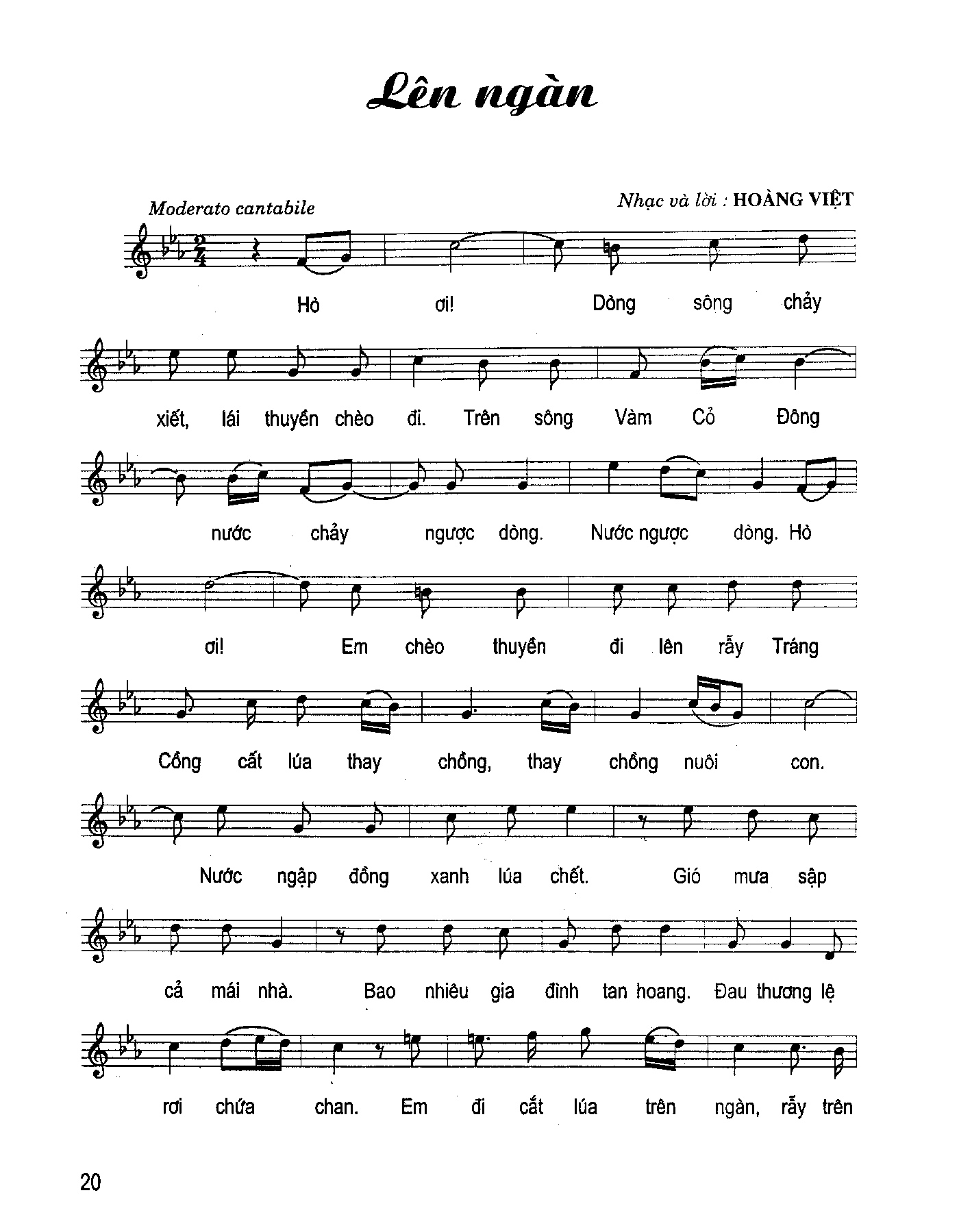 Sheet nhạc Lên ngàn - Trang 1