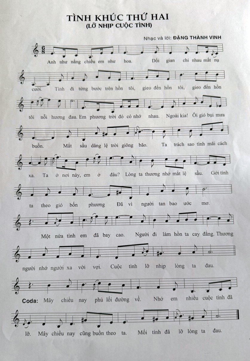 Sheet nhạc Lỡ nhịp cuộc tình - Trang 1