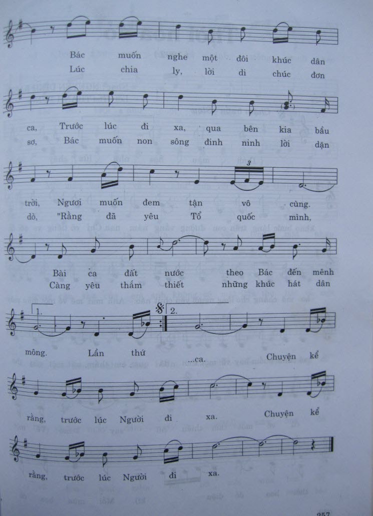 Sheet nhạc Lời Bác dặn trước lúc đi xa - Trang 3