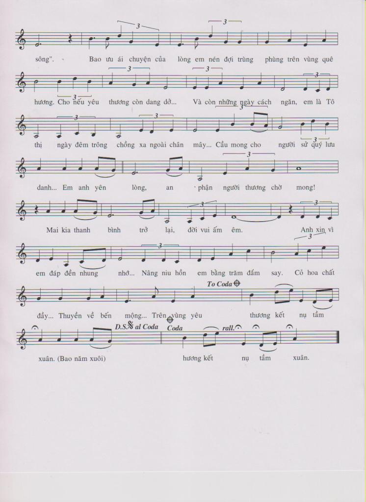 Sheet nhạc Lời tình viết vội (Thư ngoài biên trấn) - Trang 6