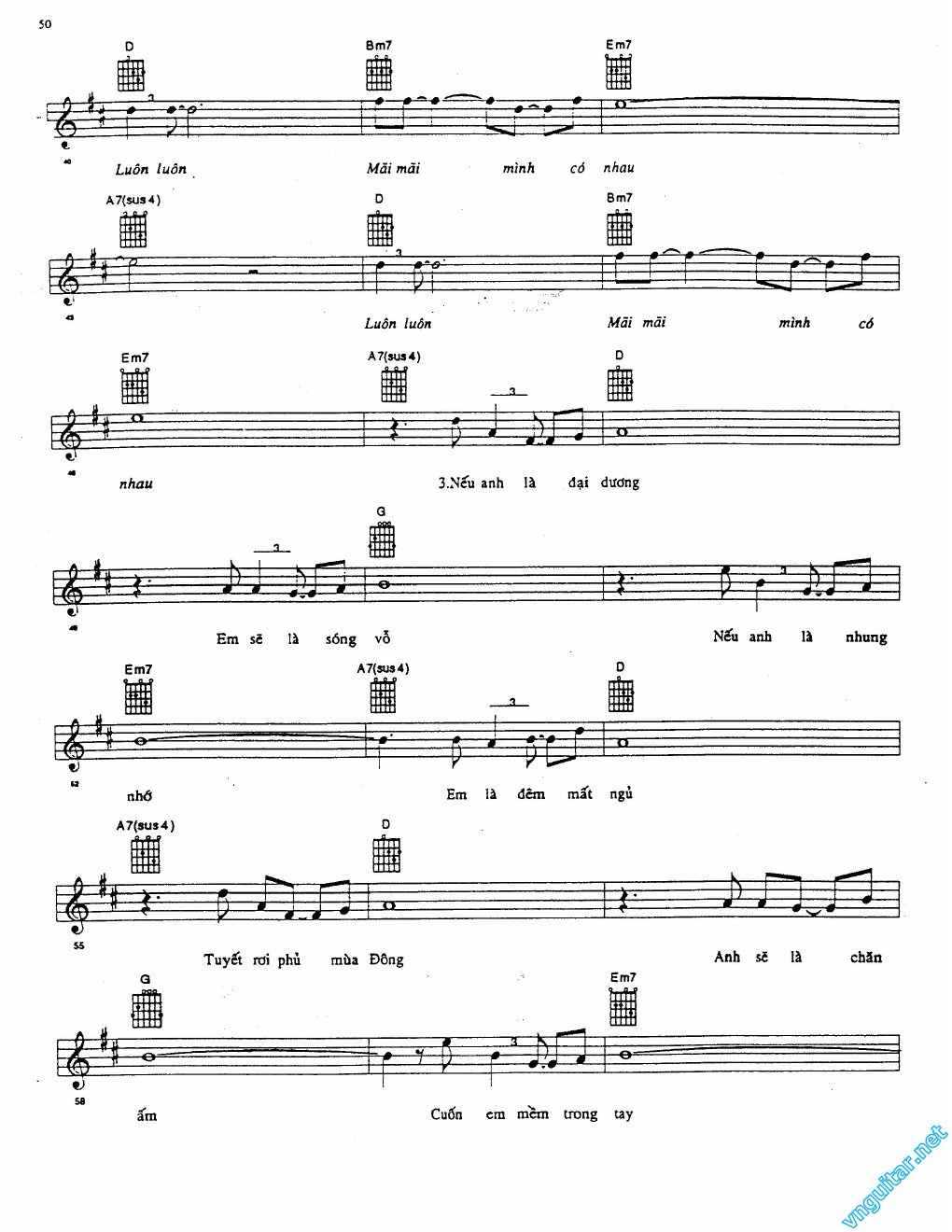 Sheet nhạc Luôn luôn mãi mãi - Trang 3