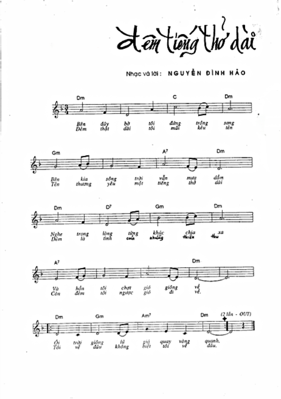 Sheet nhạc Đêm tiếng thở dài - Trang 2