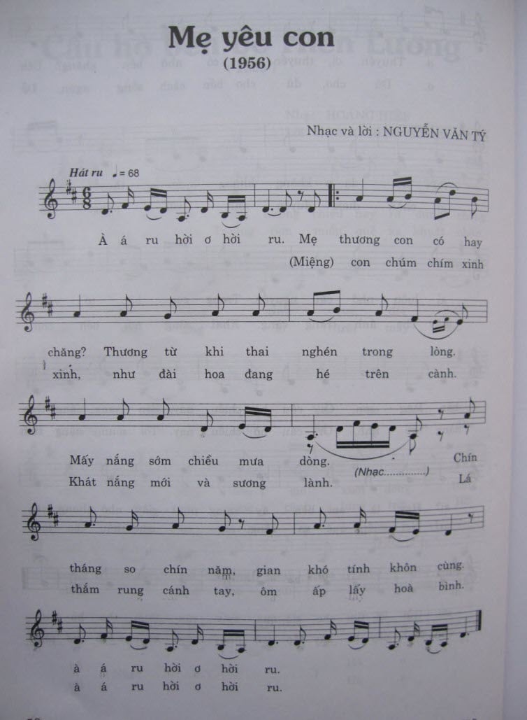 Sheet nhạc Mẹ yêu con - Trang 1