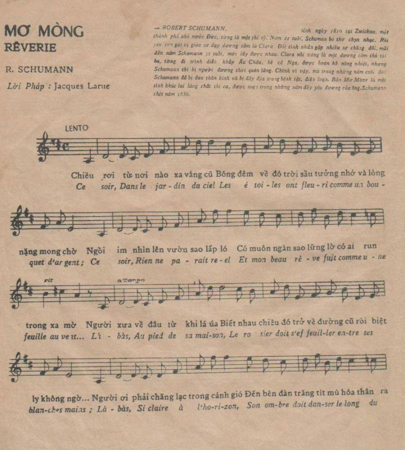Sheet nhạc Mơ mòng - Trang 1