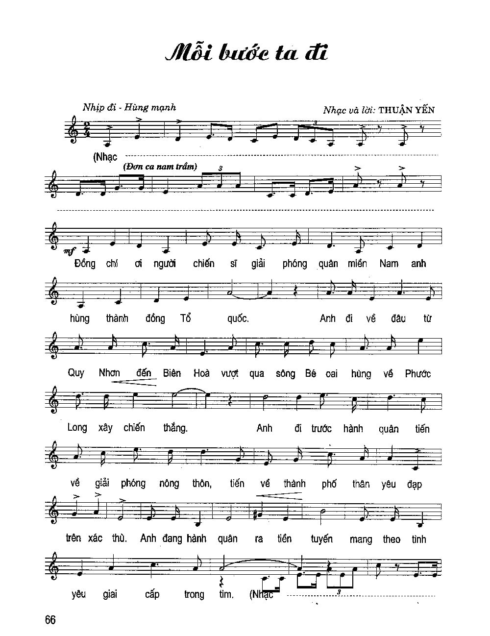 Sheet nhạc Mỗi bước ta đi - Trang 5