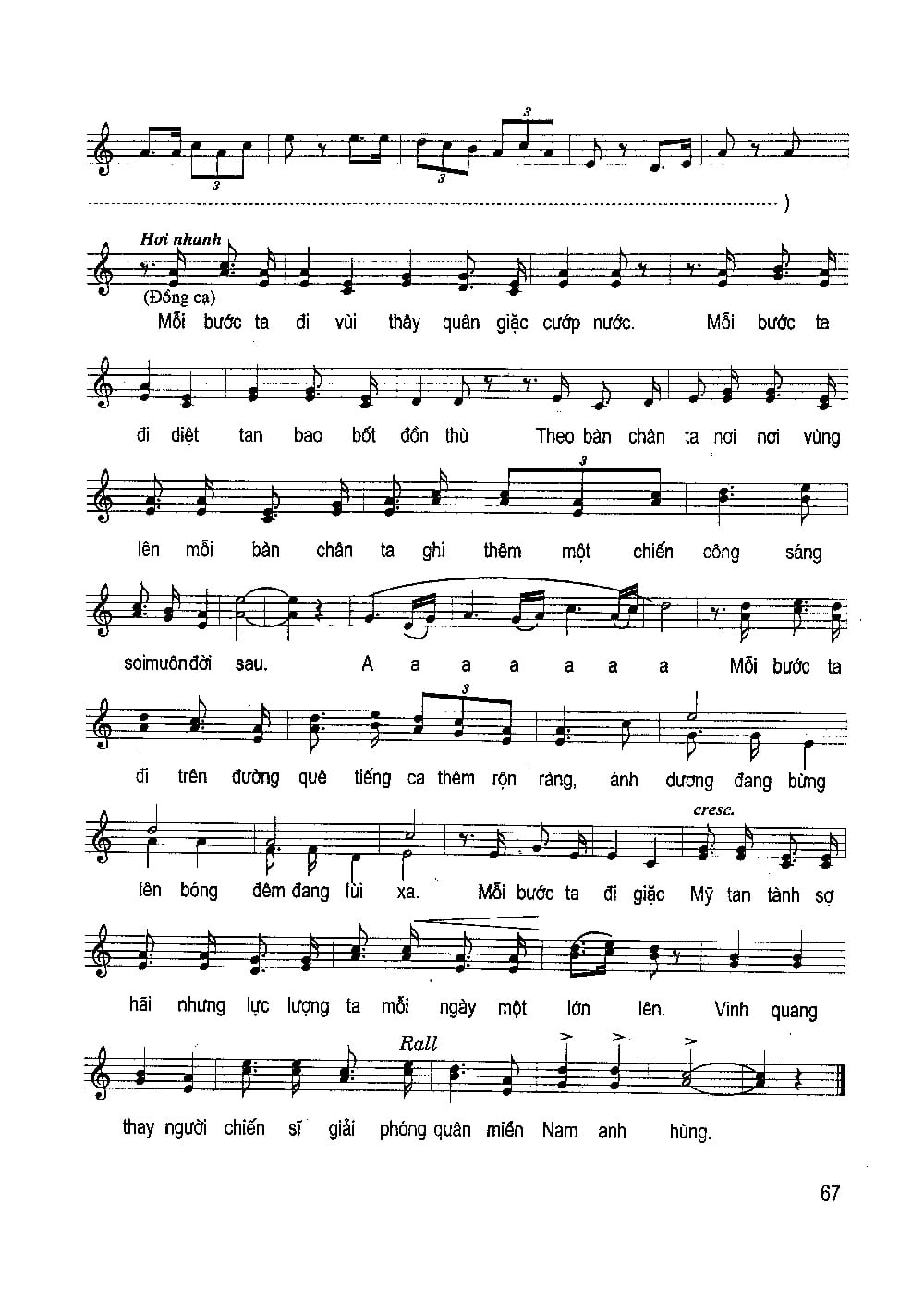 Sheet nhạc Mỗi bước ta đi - Trang 6