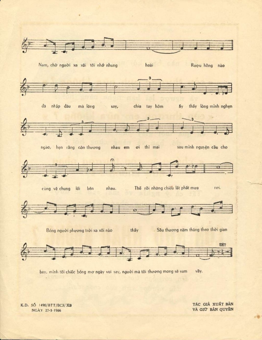 Sheet nhạc Mưa chiều Thứ Bảy - Trang 2