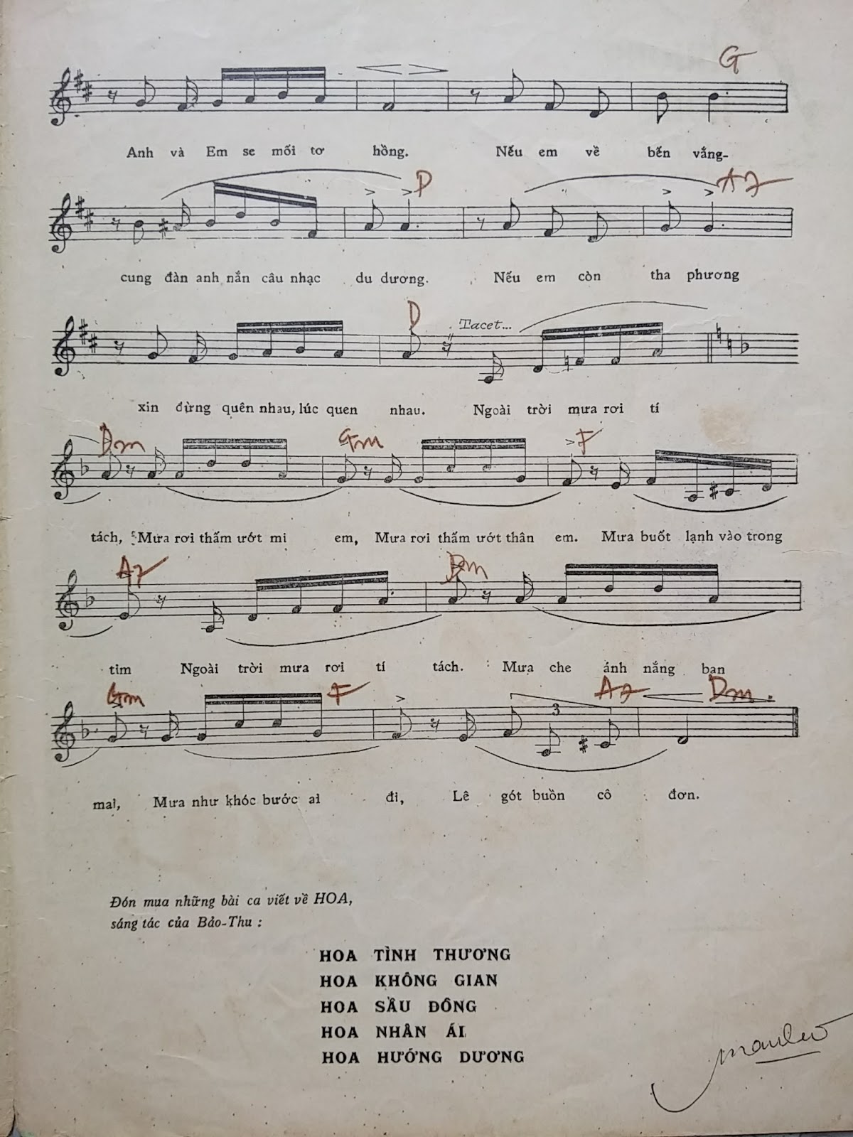 Sheet nhạc Mưa về sáng - Trang 3