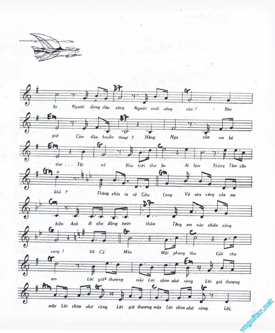 Sheet nhạc Mười hai tháng anh đi - Trang 3